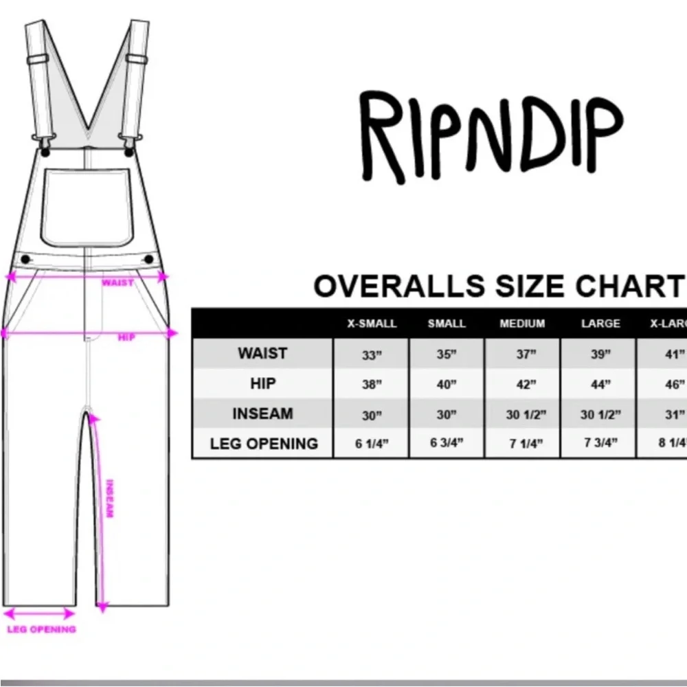 RIPNDIP Denim Dance Party Cat Overalls Small Rip N Dip Jeans - Picture 8 of 9